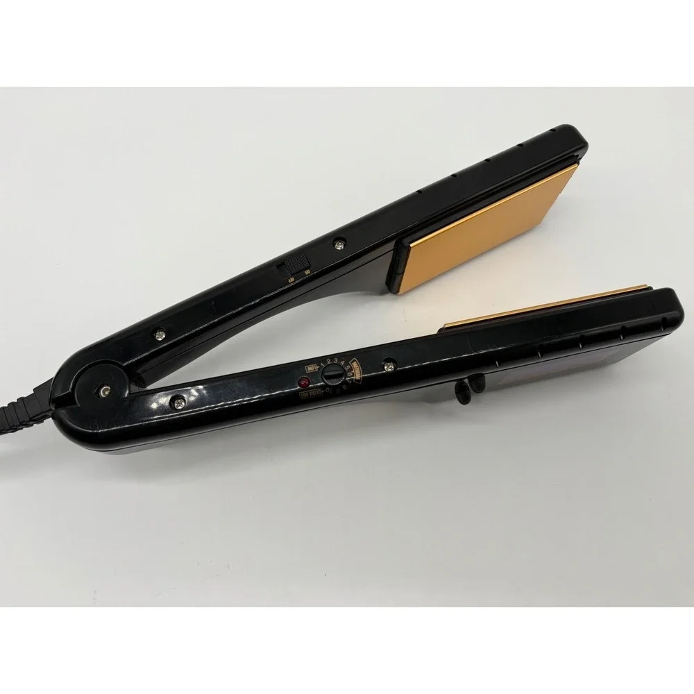 Hot Tools Flat Iron Unisex OS Black Excellent Professional Model 1190 Gold Plate